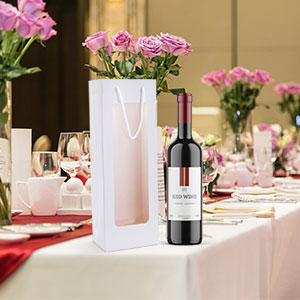 Papel dur&aacute;vel ambiental de empacotamento da cor do marrom da caixa do vinho luxuoso do papel de embalagem 1