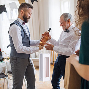 Papel dur&aacute;vel ambiental de empacotamento da cor do marrom da caixa do vinho luxuoso do papel de embalagem 3