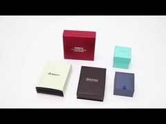 Caixa de embalagem de joias de anel de couro PU Custom LOGO Design 2 em 1 Wholesale