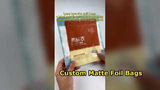 Embalagem de folha laminada fosca personalizada de sacos OPP