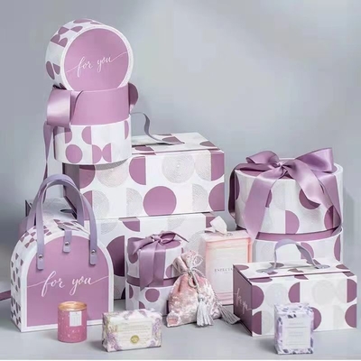 OEM Obrigado Caixa de Presente de Papel Polkadot Caixa de Embalagem de Presente de Cartão para Perfumes