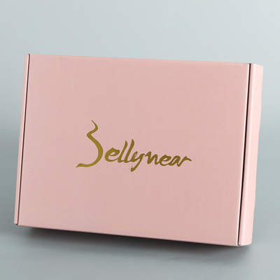 A caixa de empacotamento ondulada cor-de-rosa luxuosa de três camadas personalizou Logo Wholesale