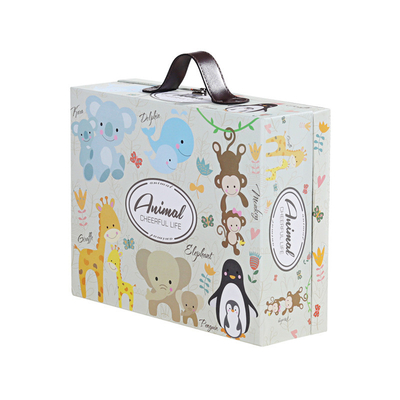 Logo Fixed Portable Gift Box personalizado Matt Lamination/ODM de carimbo quente do OEM