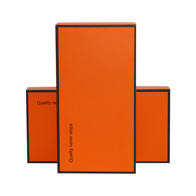 Orange Custom Logo Phone Case Paper Packaging Box Custom Cover And Base Wholesale (Logo de telefone personalizado)