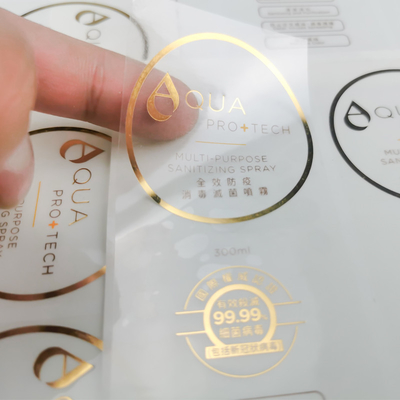 Etiquetas de embalagens autoaderentes transparentes