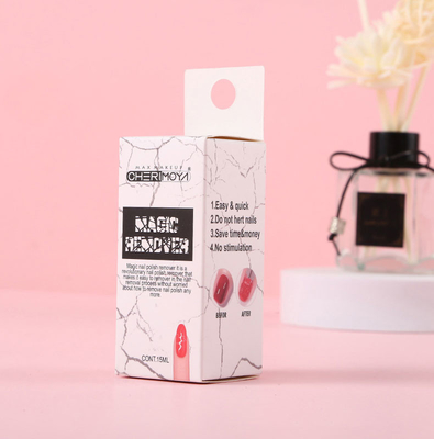 Caixas de embalagem vazias dobráveis personalizadas para esmaltes de unhas, óleo de cosméticos, caixa de papel