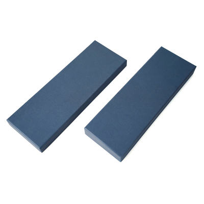 Pequena tampa e base caixa de presente ondulada papel de embalagem azul papel superior com logotipo personalizado