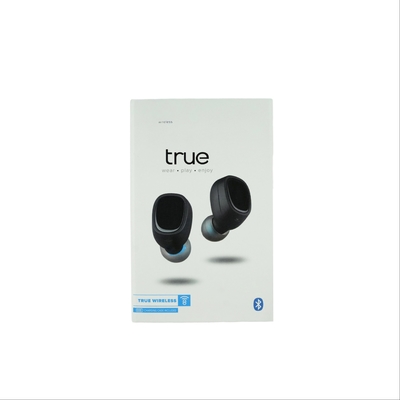 Pacote de fones de ouvido personalizáveis estilo em folha de papelão caixa tipo livro com janela UV