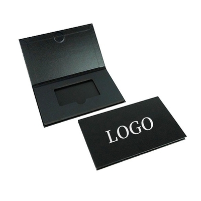 Caixa de cartão de papel preto de luxo Embalagem Personalizada Livro rígido de negócios Crédito de casamento Caixa de cartão de presente
