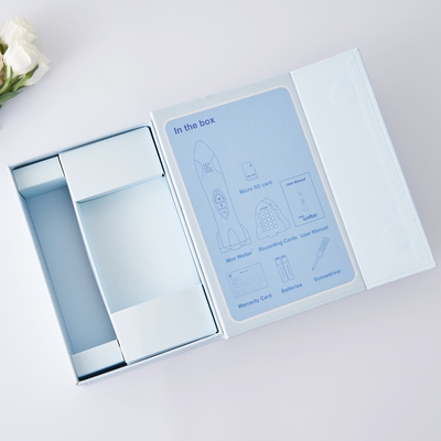 Logotipo personalizado Caixa-presente de papelão de papel Produto cosmético Caixa de embalagem Walter com tampa magnética