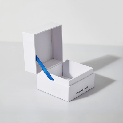 Customize Logotipo Impresso Quadrado Vazio Joias de Luxo Embalagem Regalo Caixa Homem Pulseira Caixinha de Relógio