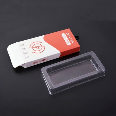 Caixas de produtos eletrônicos personalizadas com cabo de dados USB Caixas de embalagem com bolhas