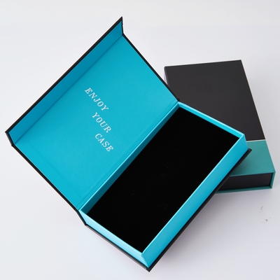 Custom Luxury Magnetic Flip Mobile Phone Box Fechamento Papel Embalagem Caixa Regalo Telefone espuma