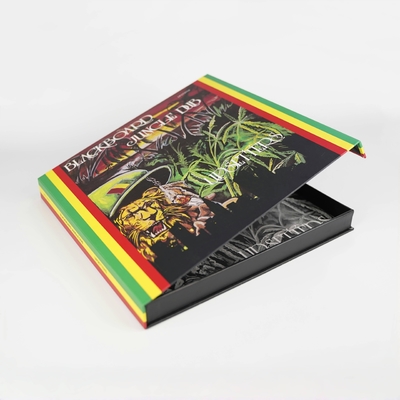 Impressão personalizada em cores completas de forma de livro Caixa de papelão Caixa de embalagem de CD com fecho magnético de logotipo