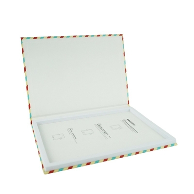 Caixas em forma de livro recicláveis com logotipo personalizado para embalagens de proteção de tela de tablet pad