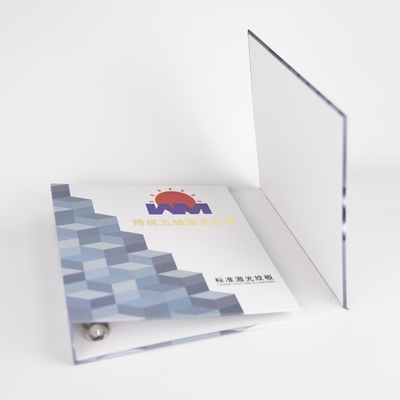 Embalagem de livro de álbum de fotos de casamento Logotipo personalizado 4D Anel de aglutinação com materiais reciclados