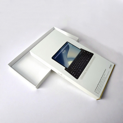 Logotipo personalizado Computador portátil Caixa de papel de cartão Caixa de embalagem tampa e caixa de base para teclado Ipad sem fio