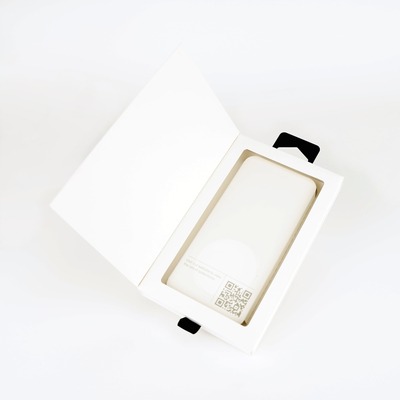 Caixa personalizada com logotipo Caixa de presente de embalagem de cartão de luxo com caixa de gaveta de janela transparente Caixa para caixa de telefone móvel