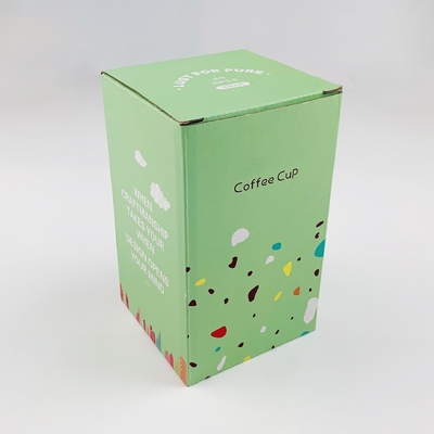 Caixa de embalagem de chá de café personalizada Copo de presente Caixa de embalagem de papel com logotipo para copos de vidro