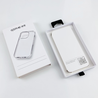 Logotipo personalizado Caixa deslizante de papelão Caixa de embalagem telefone celular Caixa de caixa com fecho magnético de janelas transparentes