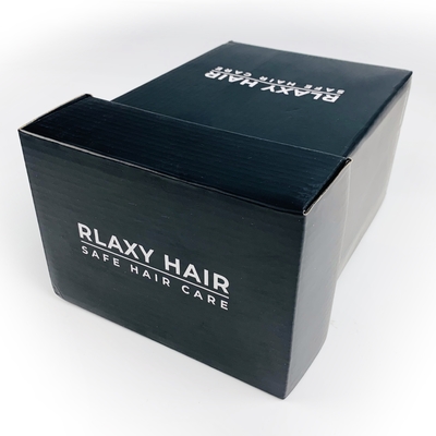 Caixas de embalagem pretas personalizadas Caixas de presente de papelão corrugado rígido e duro para produtos de cuidados com o cabelo