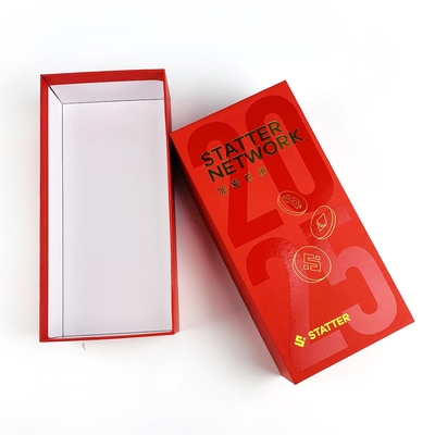 Caixas de presente personalizadas Reservatório impermeável UV Folha de papel de ouro Embalagem de papelão Caixas de presente de cartão para o calendário do Advento Caixas