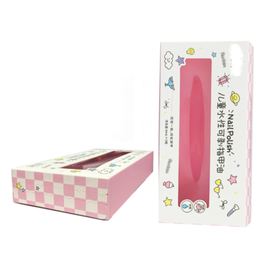 Caixa Cega Misteriosa Colorida Para Embalagem de Cosméticos Brinquedos Presente Infantil Embalagem de Caixa de Papel Com Zíper Para Esmalte