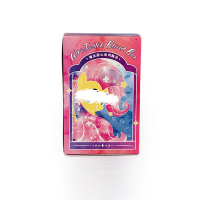 OEM Impressão personalizada de tira de lágrima de caixa cega Surpresa Caixas de mistério Brinquedos de arte Embalagem Caixa de papel presente de cartão dobrável