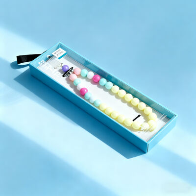 Caixas de embalagem para pulseiras de joias com logotipo personalizado, embalagem para pulseiras de telefone com contas, caixa de papel para presente com janela