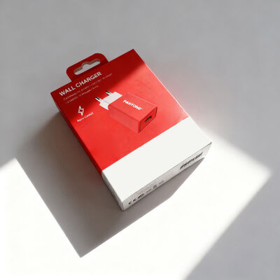 Caixa de carregador de parede de papel UV de cor personalizada para adaptador USB com embalagem ecológica reciclável